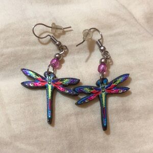 🧚Neon Dragonfly Earrings🧚